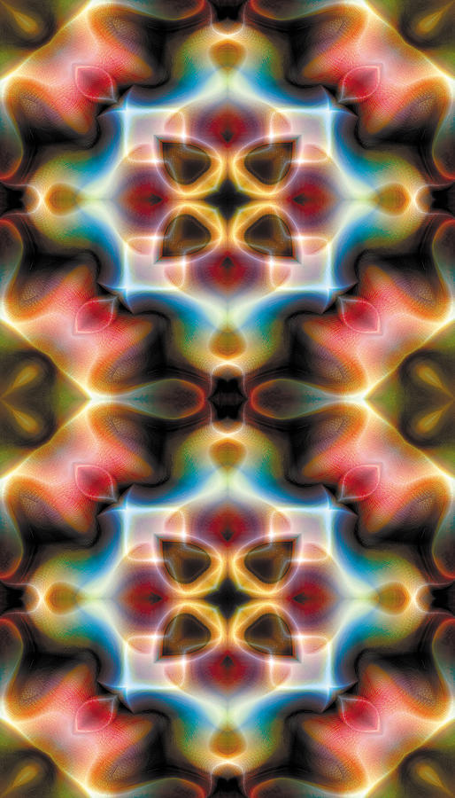 Abstract Digital Art - Mandala 77 for iPhone Double by Terry Reynoldson
