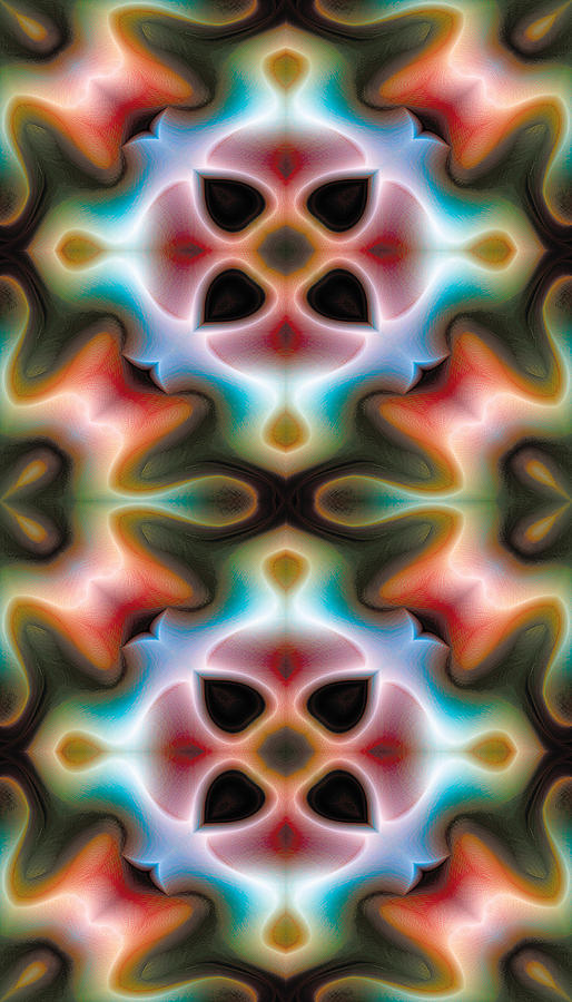 Abstract Digital Art - Mandala 82 for iPhone Double by Terry Reynoldson