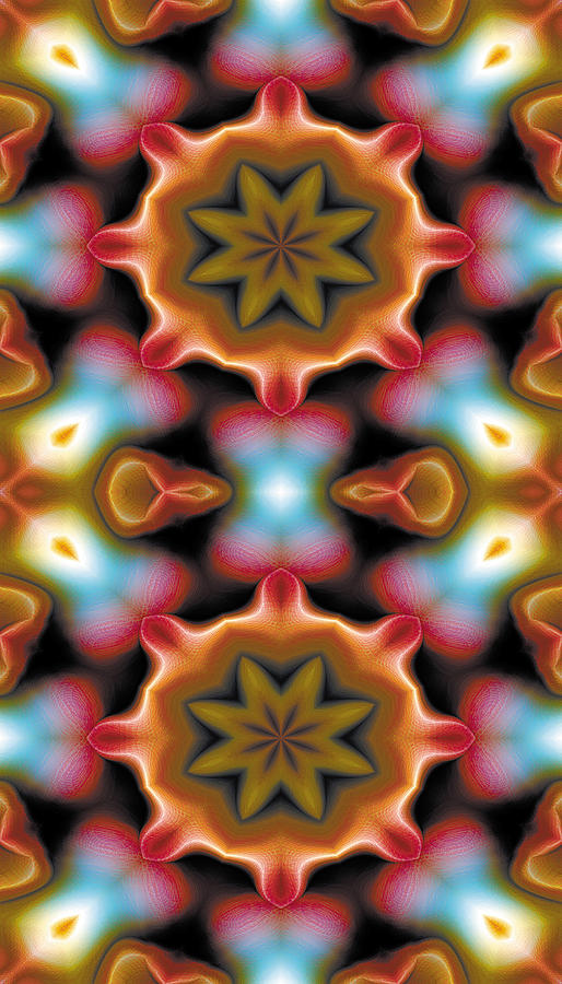 Abstract Digital Art - Mandala 94 for iPhone Double by Terry Reynoldson