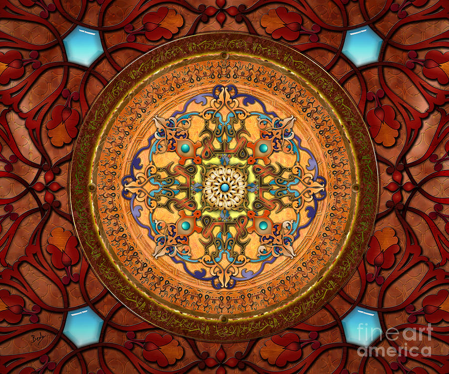 Mandala Digital Art - Mandala Arabia sp by Peter Awax