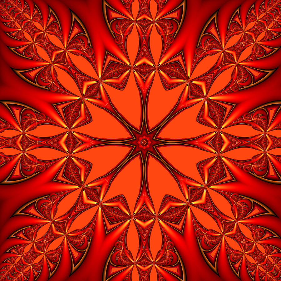 Abstract Digital Art - Mandala by Gabiw Art