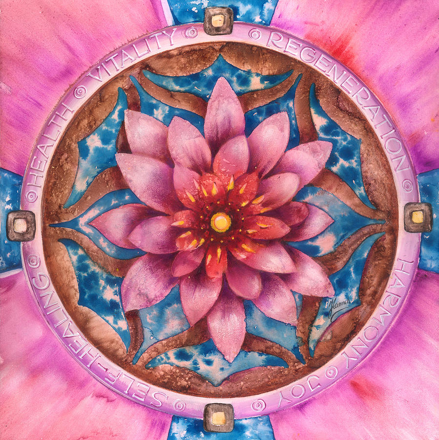 Ring Painting - Mandala of Health by Anna Ewa Miarczynska