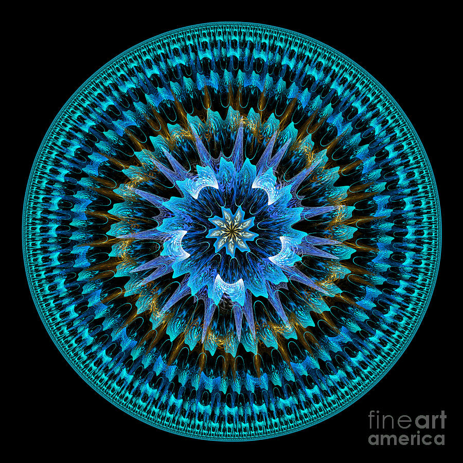 Magic Digital Art - Mandala of peace by Martin Capek