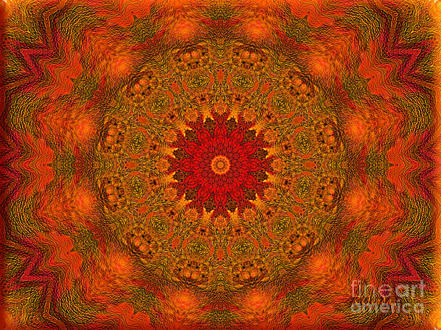 Mandala Of The Rising Sun - Spiritual Art Digital Art