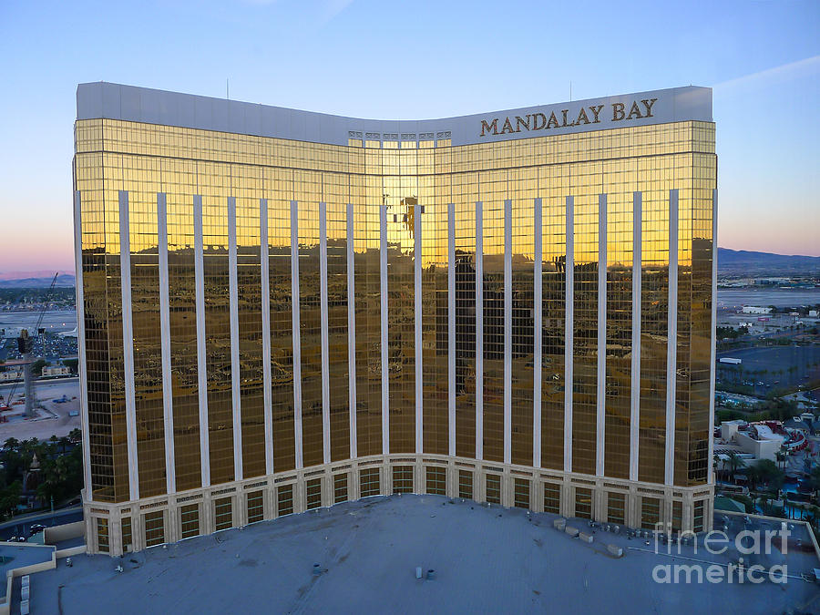 Sunset Photograph - Mandalay Bay Resort and Casino by Edward Fielding