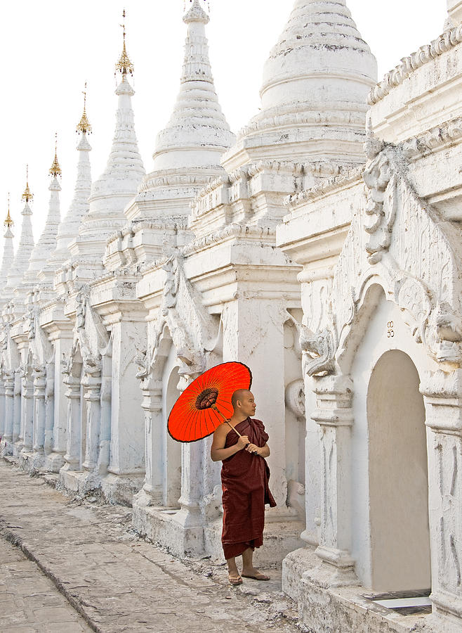 Mandalay monk Photograph by Dennis Cox