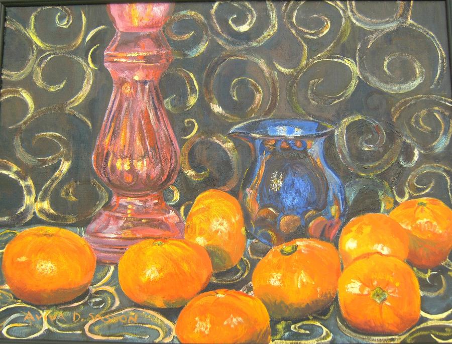 Mandarines Etc. Painting by Aviva D Sasson