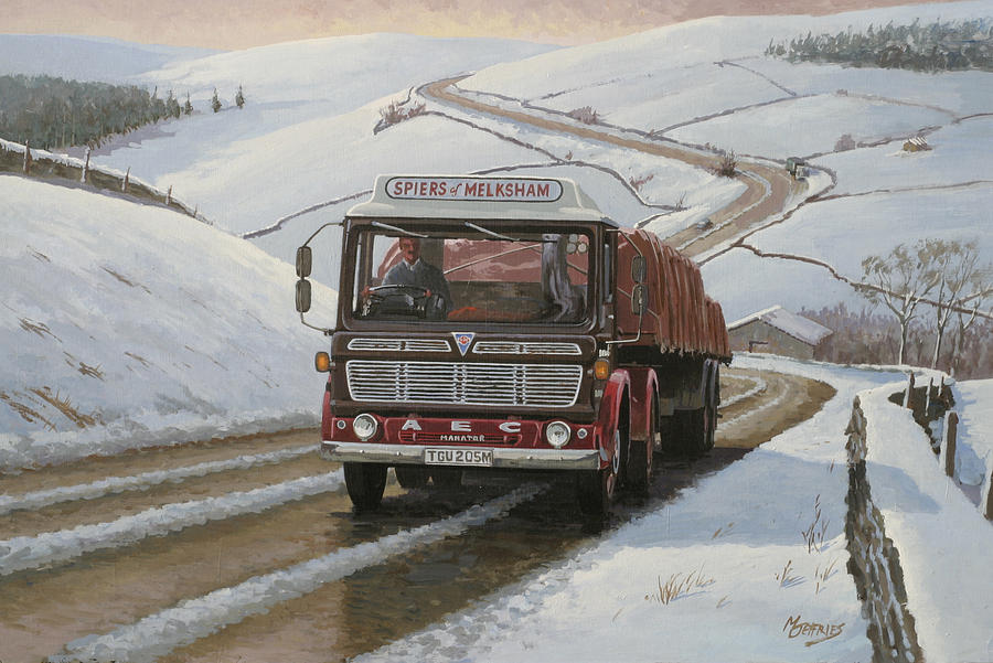 Truck Painting - Mandator on Shap. by Mike Jeffries