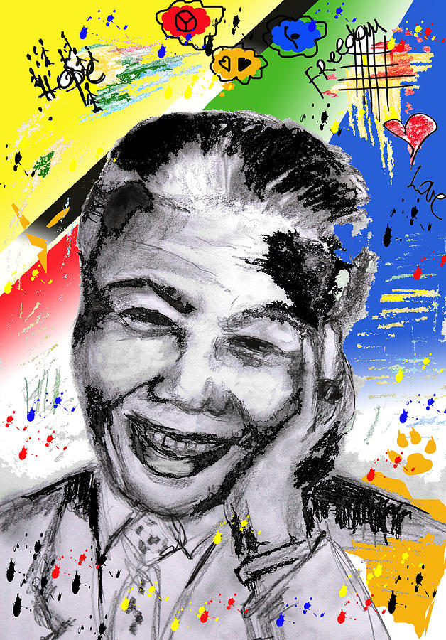 Mandela Forever Digital Art by Sladjana Lazarevic
