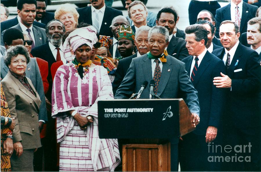 Mandela in New York Photograph by Tom Callan