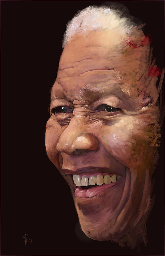Mandela Madiba Painting by Arie Van der Wijst