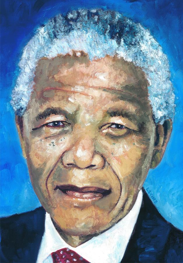 Mandela Portrait 1 Painting by Alan Levine