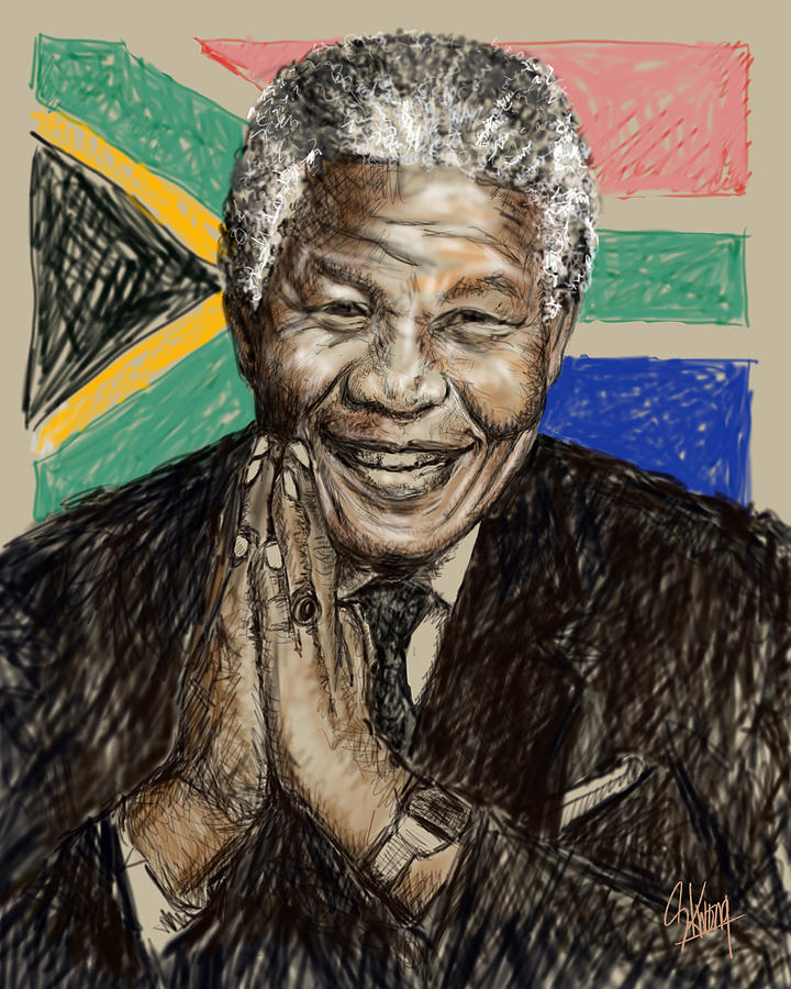 Mandela Digital Art by Stan Kwong