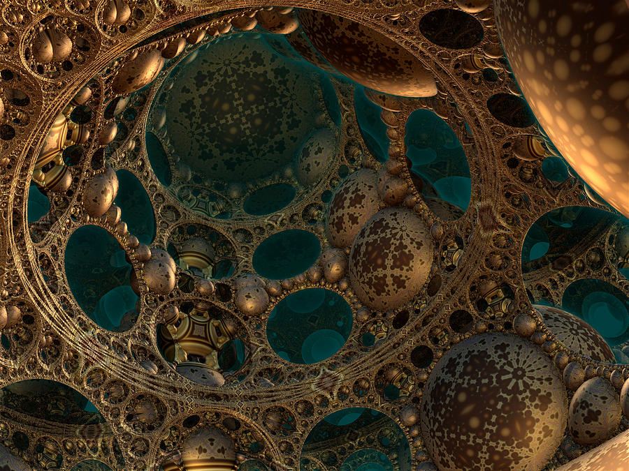 Mandelbulb Ceiling Digital Art by Melissa Messick