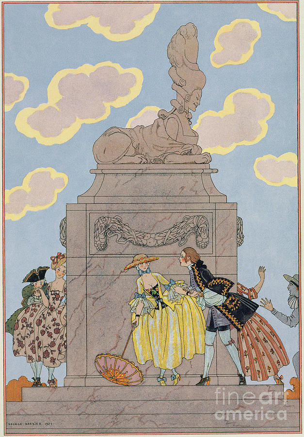 Mandoline Painting by Georges Barbier