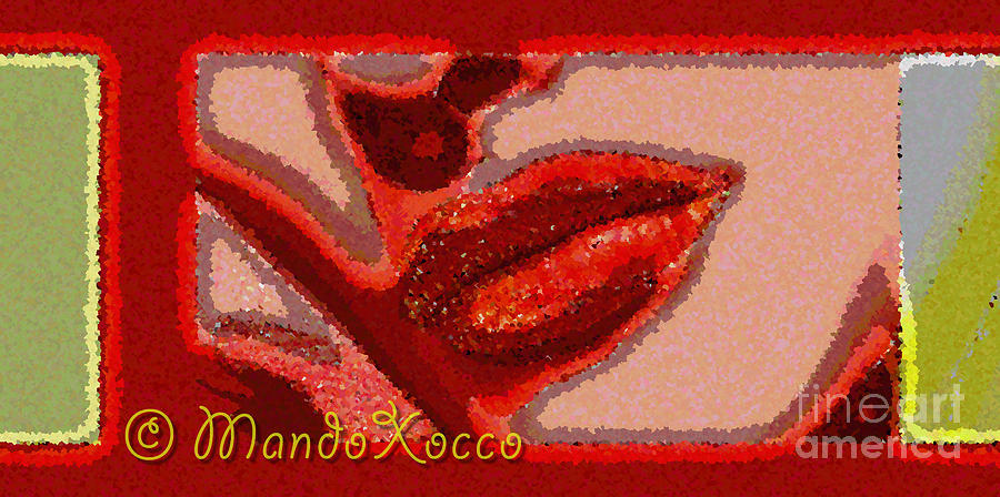 Mandoxocco-webart-pim-red Mixed Media by Mando Xocco