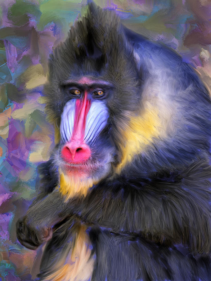 Mandrill Painting by Dominic Piperata