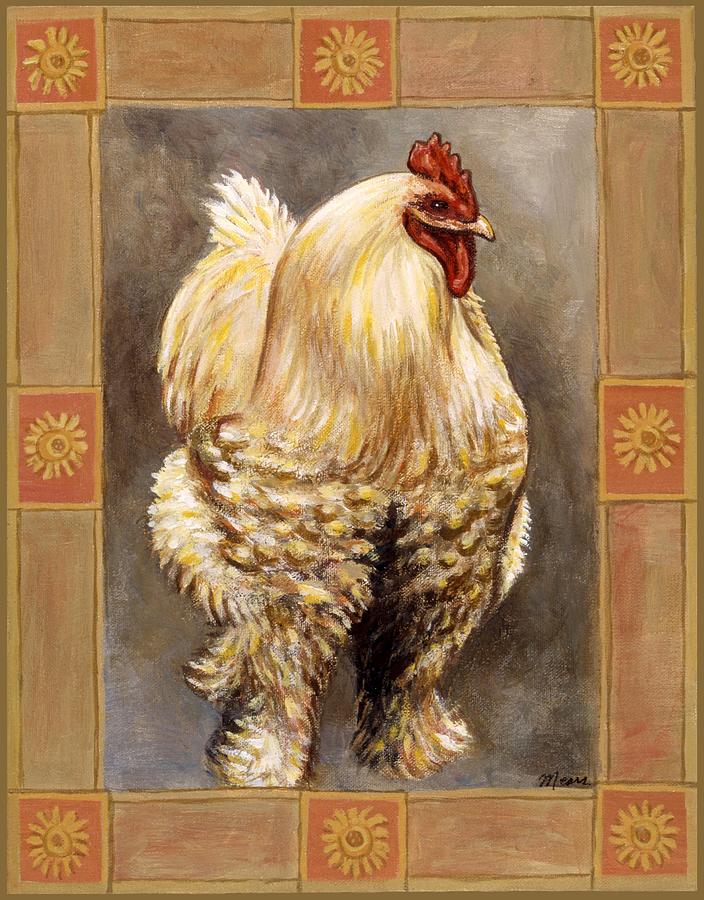 Rooster Painting - Mandy the Rooster by Linda Mears