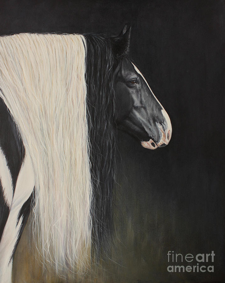 Horse Painting - Mane Event by Caroline Collinson