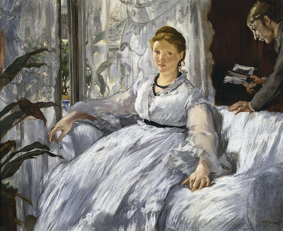 Manet, douard 1832-1883. Reading Photograph by Everett