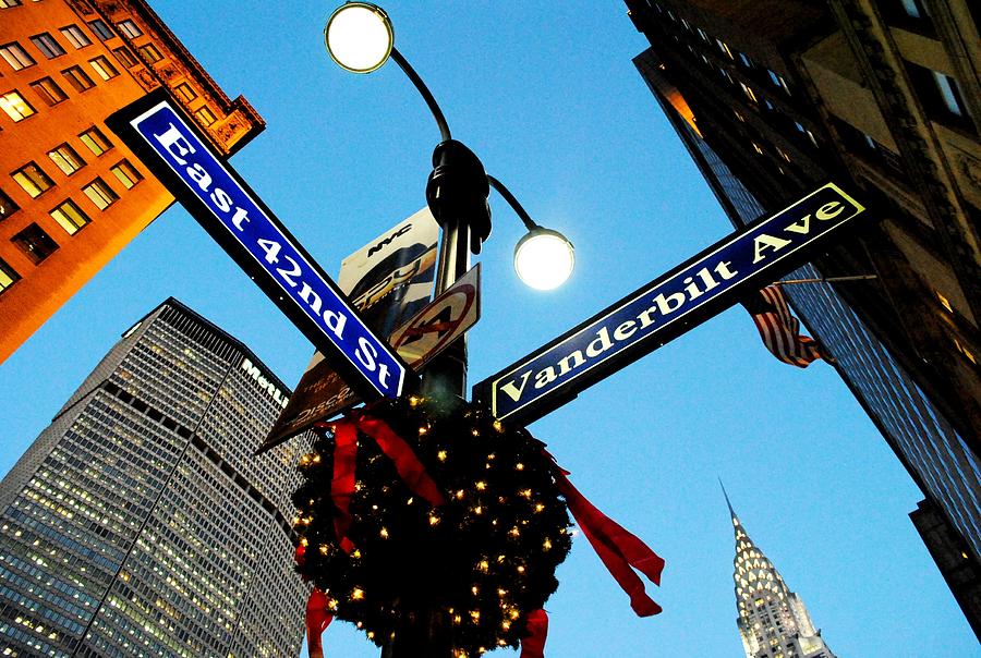 Manhattan 42nd Street NY at Christmas Photograph by Ron Bartels Manhattan 42nd Street NY at Christmas Photograph by Ron Bartels