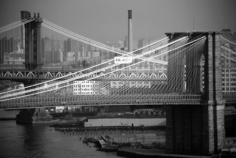 Manhattan and Brooklyn Bridges Photograph by John Schneider