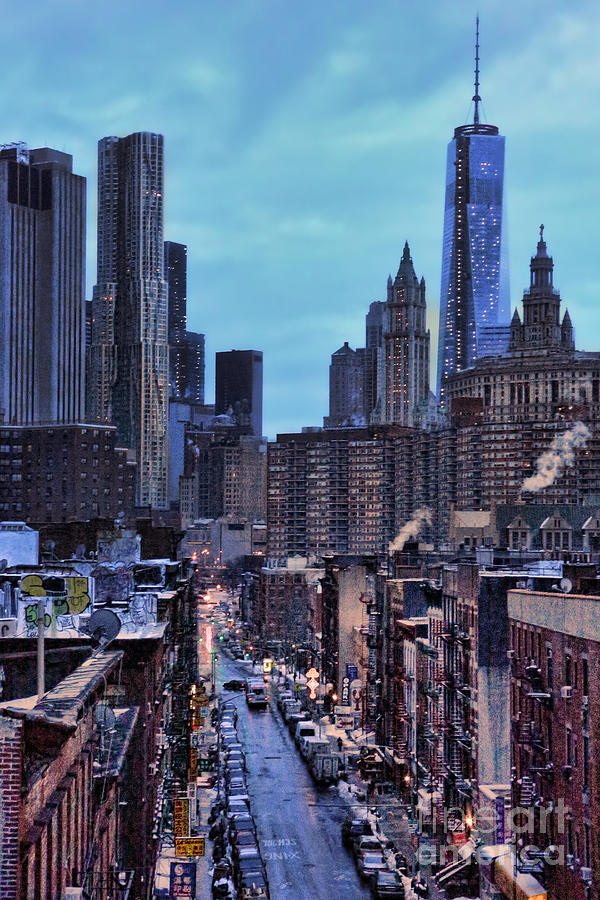 Manhattan at Dawn - Chinatown - World Trade Center Photograph by Lee Dos Santos