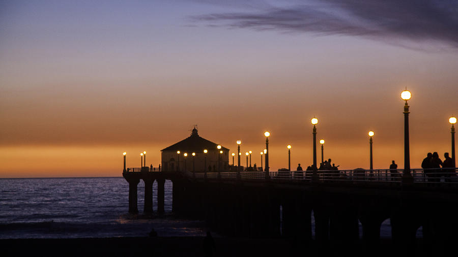 Manhattan Beach Sunset Photograph by Steve Gravano