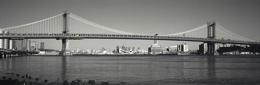 Architecture Photograph - Manhattan Bridge Across The East River by Panoramic Images