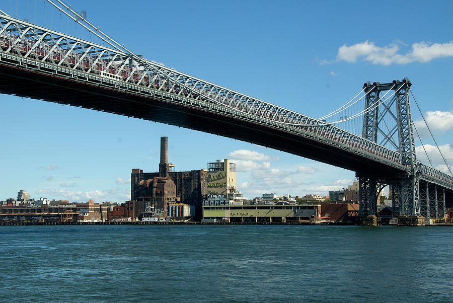 Manhattan Bridge And Domino Sugar Photograph by Andrea Sperling