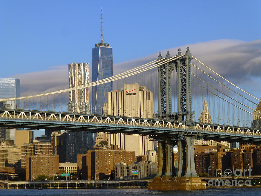 Manhattan Bridge and the NYC Skyline Photograph by Steven Spak