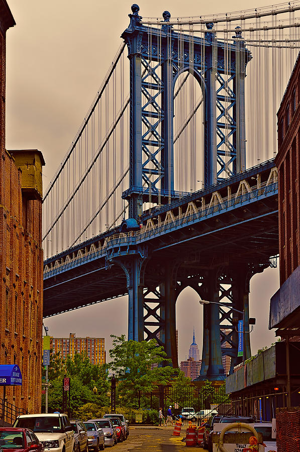 Bridge Photograph - Manhattan Bridge  Brooklyn  NYC by Louis Dallara