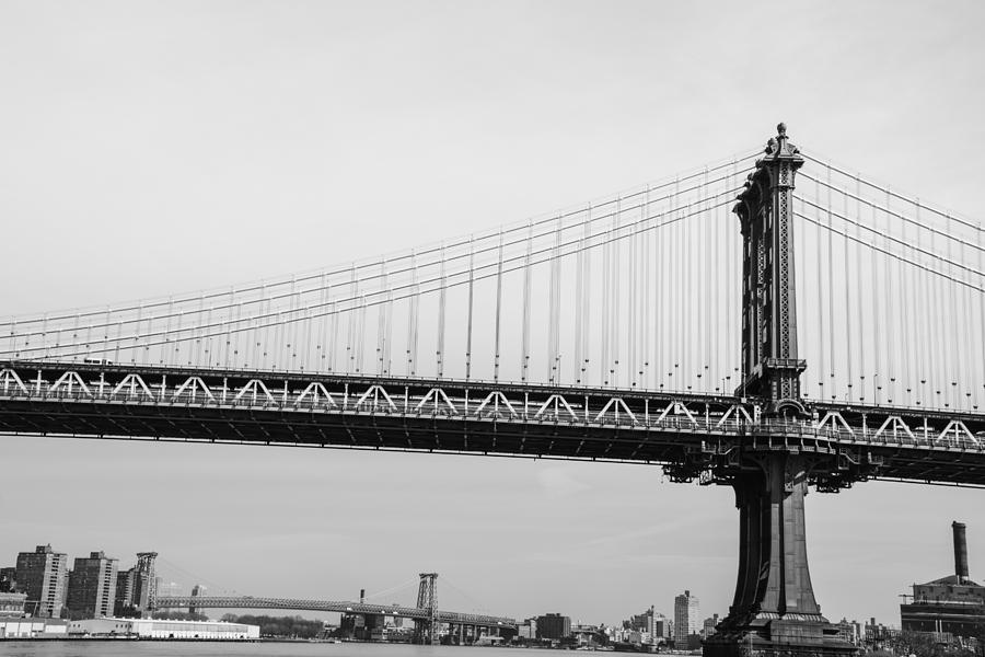 Manhattan Bridge in black and white Photograph by P Madia - Fine Art ...