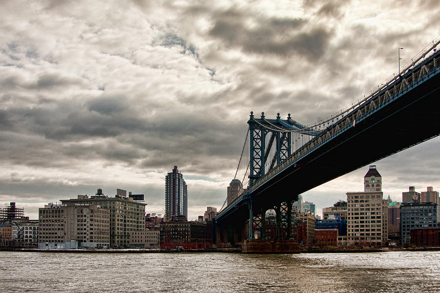 New York City Photograph - Manhattan Bridge by Lindley Johnson