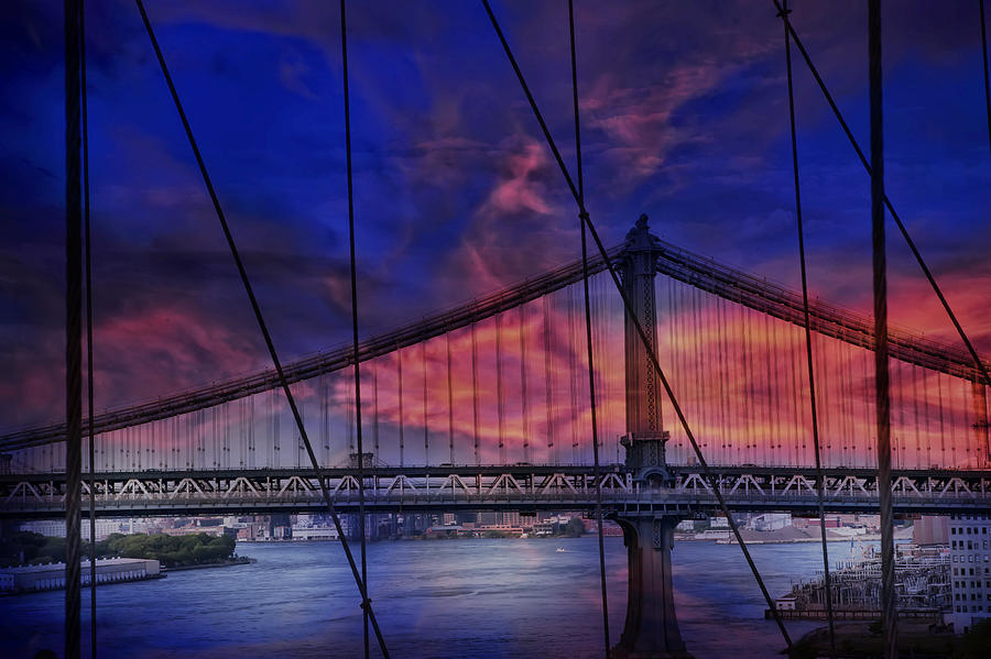 Manhattan Bridge New York City Photograph by Evie Carrier