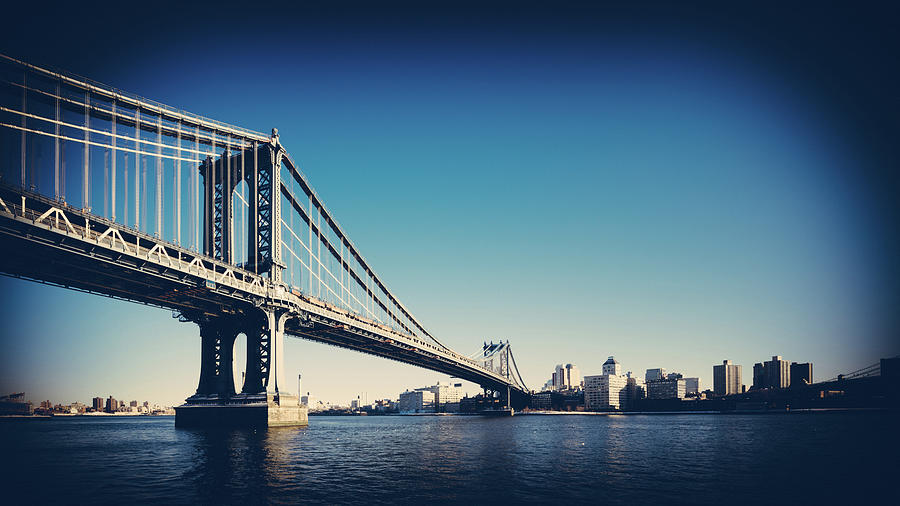 Manhattan Bridge New York Photograph by Ferrantraite