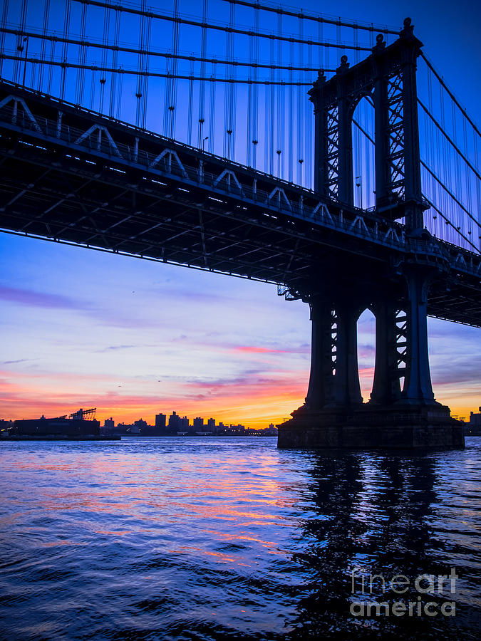 Manhattan Bridge Pier Photograph by James Aiken