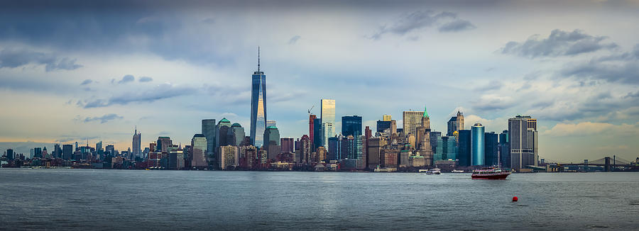 Architecture Photograph - Manhattan Island Skyline by David Morefield