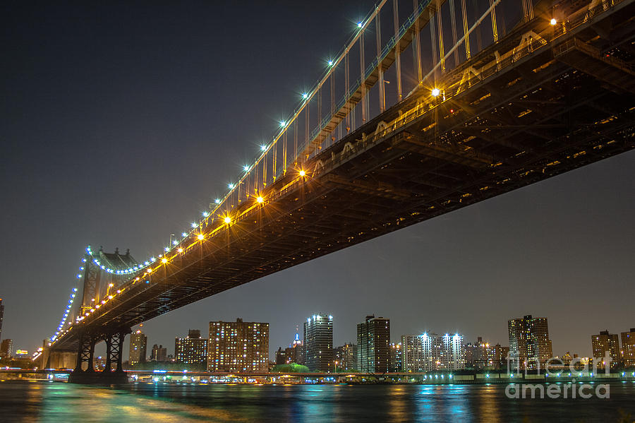 New York City Photograph - Manhattan Lights by Ken Marsh