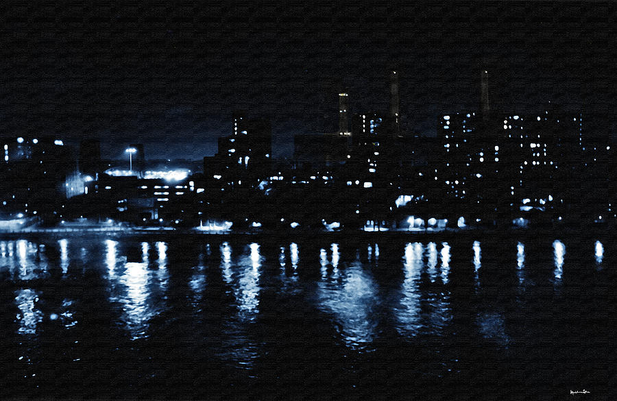 Manhattan Night - East River Photograph by Madeline Ellis