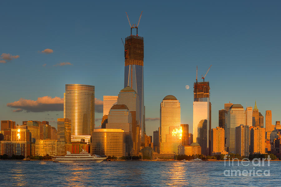 Manhattan Sunset Reflections III Photograph by Clarence Holmes
