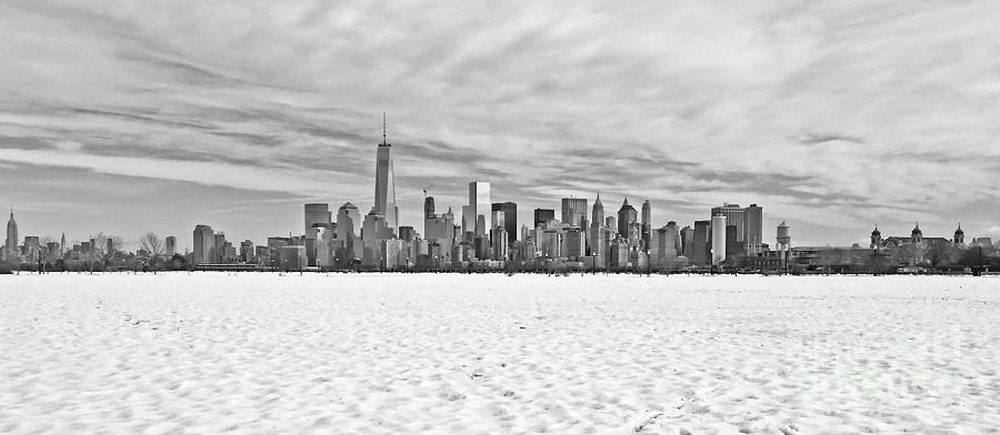 Manhattan under the snow Photograph by PatriZio M Busnel