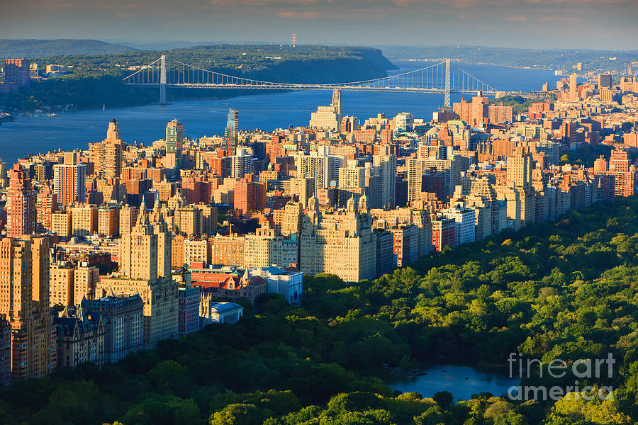 Manhattan View at Sunset Photograph by Henk Meijer Photography