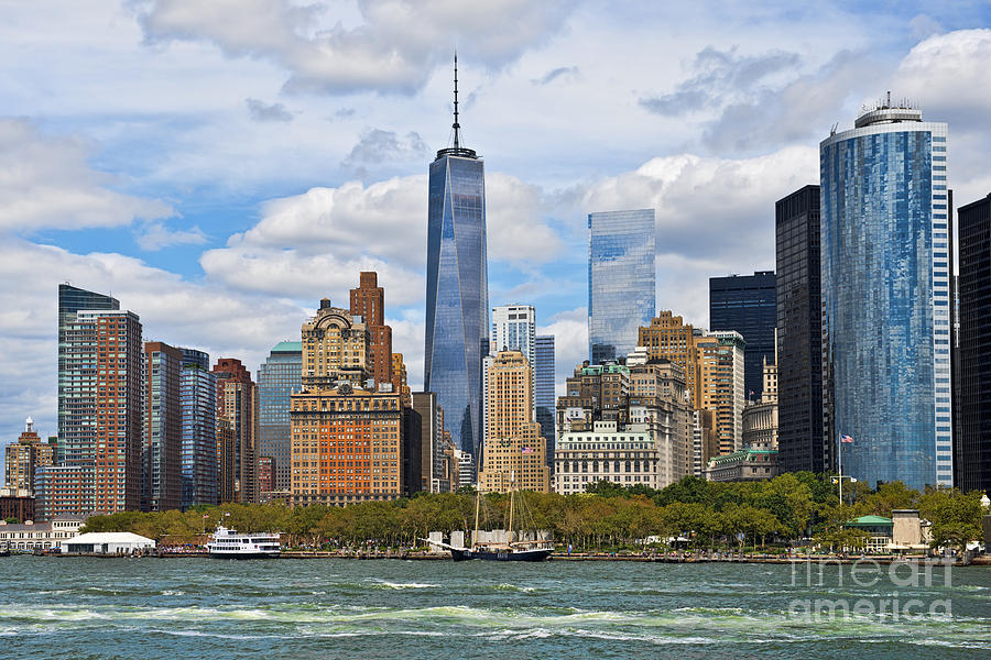 Manhattans Financial District Skyline  Photograph by Peter Dang