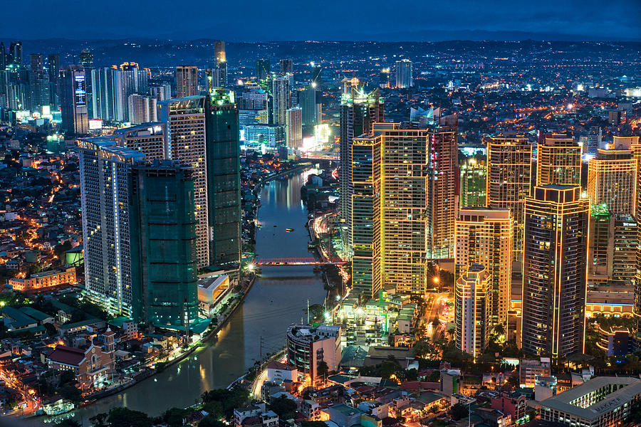 Manila Makati at Twilight Photograph by Nikada