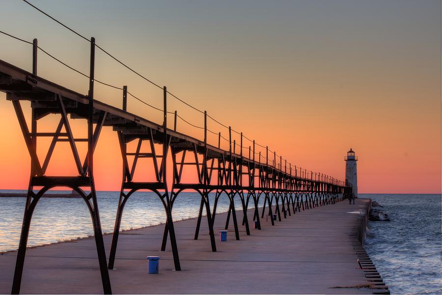 Manistee Lighthouse Sunset Photograph by Twenty Two North Photography ...