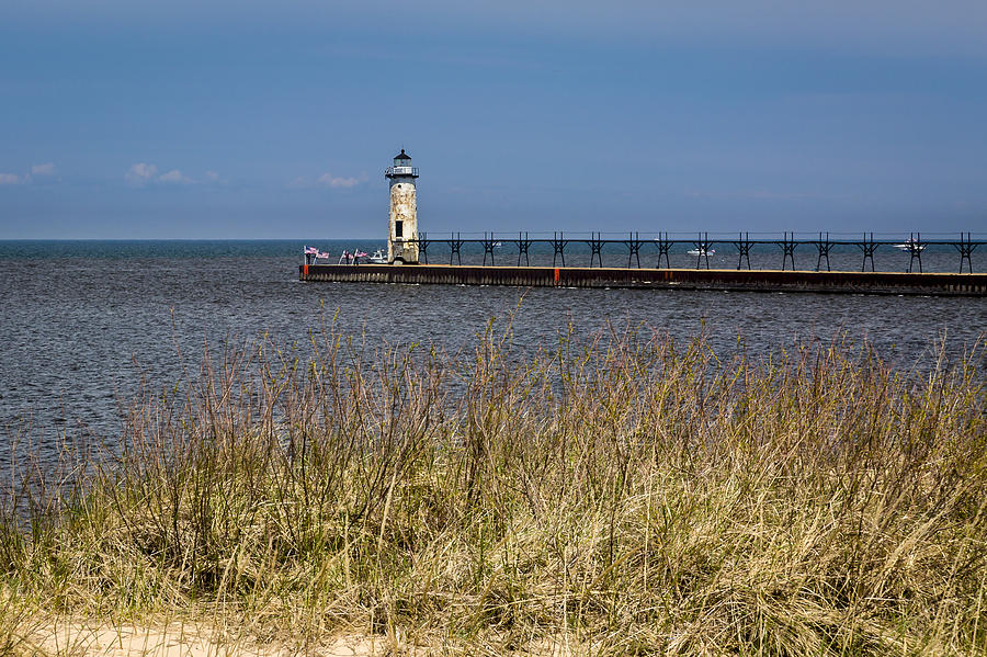 Manistee North Pierhead Lighthouse - Manistee MI Photograph by Jack R Perry