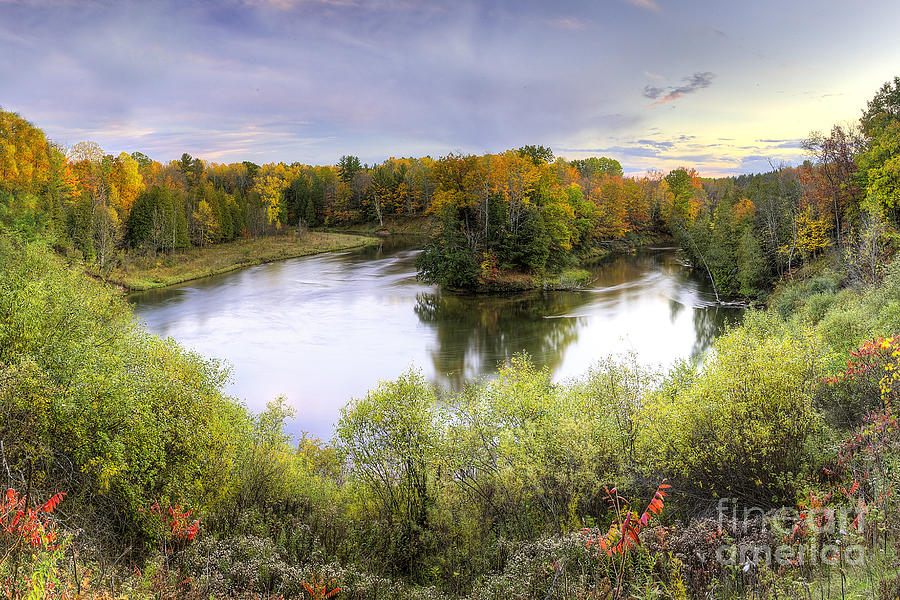 Fish Photograph - Manistee River in Fall by Twenty Two North Photography