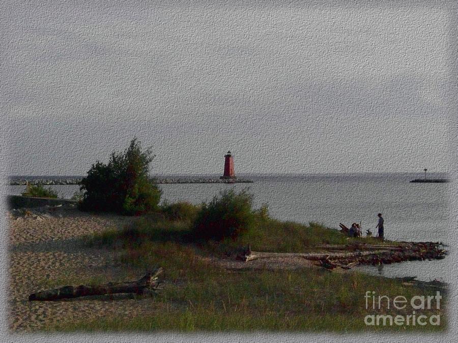 Manistique Light Photograph by Charles Robinson
