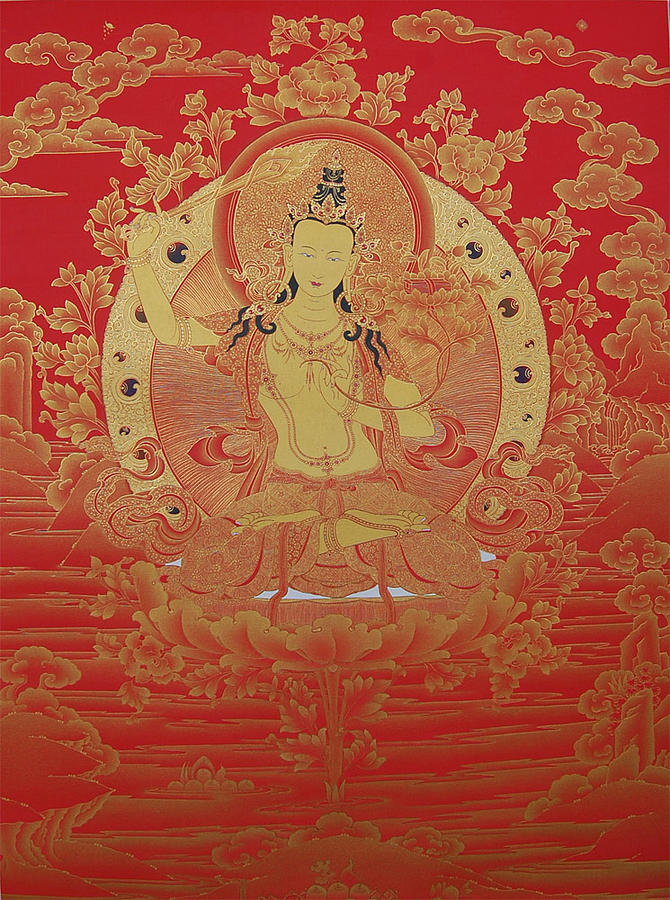 Manjushree Painting - Manjusri the Gentle Glory by Images of Enlightenment